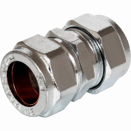Compression Coupling Chrome 15mm