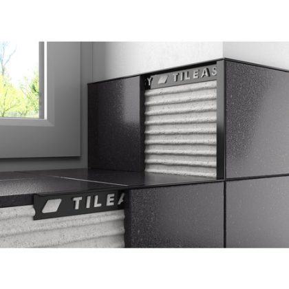 Tile Trim Square Edge Metal Matt Black 10mm